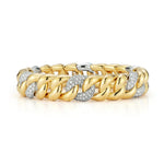 Load image into Gallery viewer, ROBERTO DEMEGLIO 18K Yellow Gold Groumette Stretchable Curb Link Diamond Bracelet