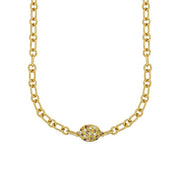 SETHI COUTURE 18K Yellow Gold Disco Pebble Multi Color Diamond Necklace