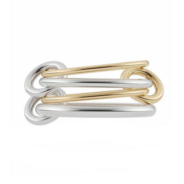 SPINELLI KILCOLLIN Sterling Silver and 18K Yellow Gold Pisces SG Linked Ring