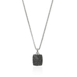 Load image into Gallery viewer, JOHN HARDY Tag Necklace, Sterling Silver Black Sapphires