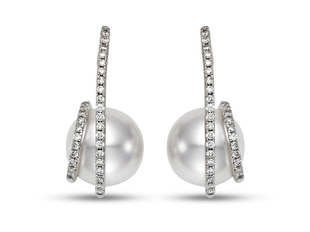 Pearl Ribbon Wrap Earrings