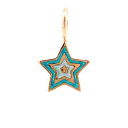 HEATHER B MOORE 14k Gold Blue Enamel Star Charm
