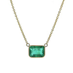 Load image into Gallery viewer, 14K Yellow Gold Emerald Necklace