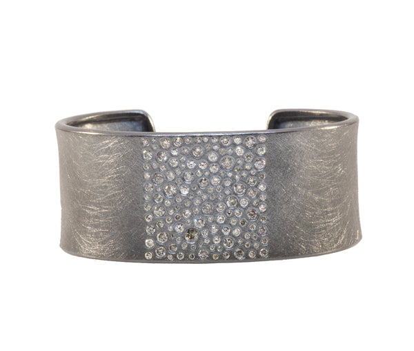 TODD REED Silver and Diamond Cuff Bracelet