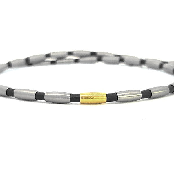 TENO Ovis Stainless Steel and Rubber Necklace - FINAL SALE
