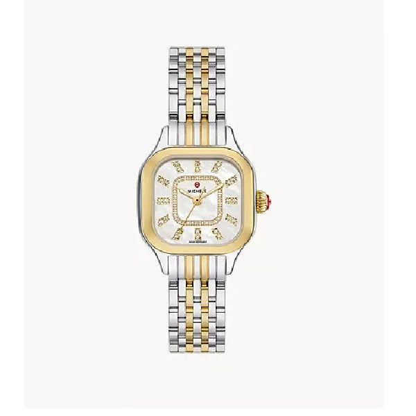 MICHELE Meggie Two-Tone 18K Gold-Plated Diamond Dial Watch