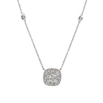 Load image into Gallery viewer, 14K White Gold Diamond Cluster Necklace
