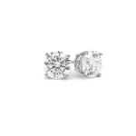 Load image into Gallery viewer, Lab Grown Round Diamond Stud Earrings 2.24 cttw 14K White Gold 4-Prong Setting
