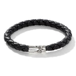 Load image into Gallery viewer, JOHN HARDY Mens Leather Bamboo Station Bracelet

