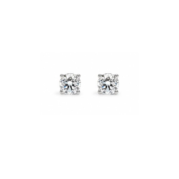 14K White Gold Lab-Grown Diamond 4-Prong Stud Earrings 0.50cttw