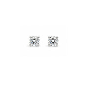 14K White Gold Lab-Grown Diamond 4-Prong Stud Earrings 0.50cttw