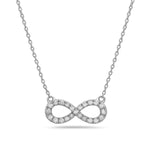 Load image into Gallery viewer, 14K White Gold Diamond Infinity Necklace
