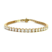 14K Yellow Gold Lab-Grown Diamond Tennis Bracelet 7.00ct