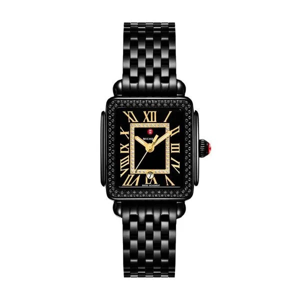 MICHELE Deco Madison Mid Noir Diamond Watch