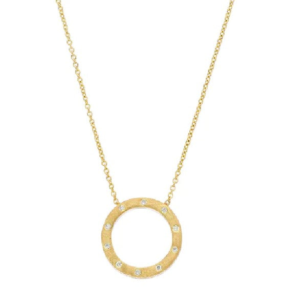 Dunes Small Circle Diamond Necklace