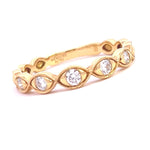 Load image into Gallery viewer, Vintage Marquise Illusion Round Diamond Vintage Stackable Band
