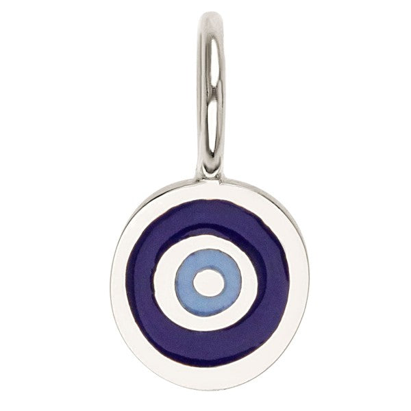 HEATHER B MOORE Silver Blue Enamel Evil Eye Charm