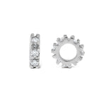 Load image into Gallery viewer, 14K White Gold Diamond Slip-On Spacer Diamond Charm