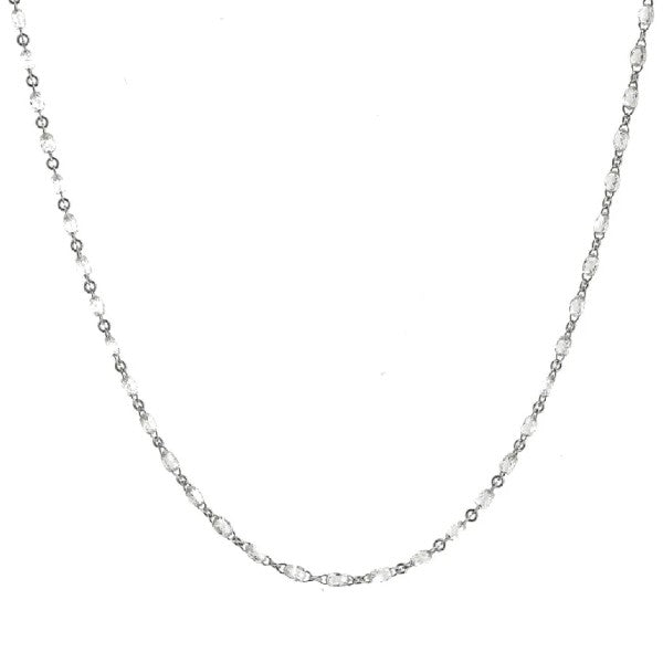 18K White Gold 36" Diamond Briolette Necklace