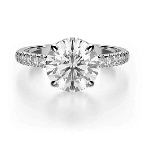 MICHAEL M Crown Hidden Halo Engagement Ring