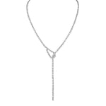 Load image into Gallery viewer, A.LINK 18K White Gold Matinee Diamond Lasso Necklace 9.2ct 24"