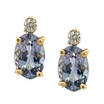 Load image into Gallery viewer, Tanzanite and Diamond Earrings
