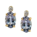 Load image into Gallery viewer, Tanzanite and Diamond Earrings