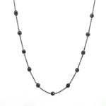 Load image into Gallery viewer, 18K White Gold Black Rhodium Black Diamond Briolette Necklace