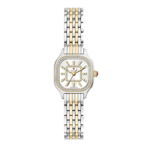 MICHELE Meggie Mini Diamond Two-Tone 18K Gold-Plated Stainless Steel Watch