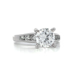 Load image into Gallery viewer, ESTATE 14K White Gold Sidestone Engagement Ring