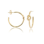 Load image into Gallery viewer, 14K Yellow Gold Knot Hoop Earrings
