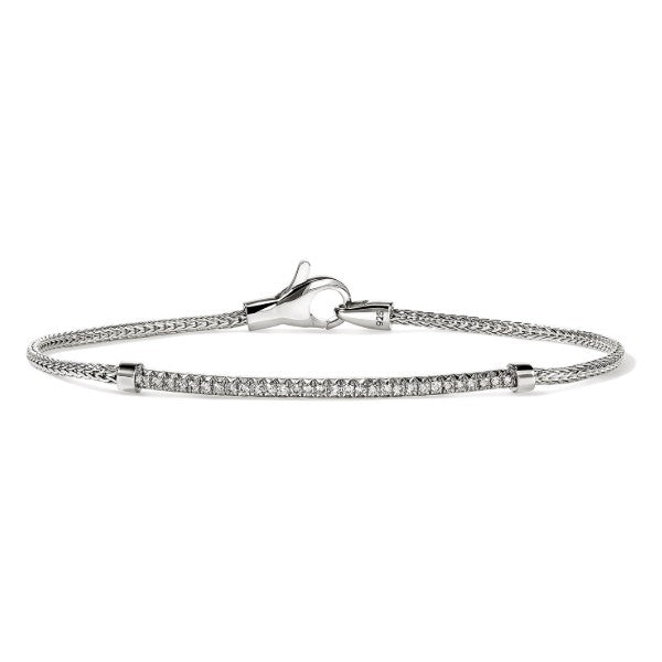 JOHN HARDY Essentials Pavé Bracelet, Sterling Silver, Diamonds, 1.8MM