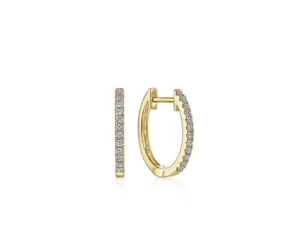 Diamond Huggie Hoop Earrings