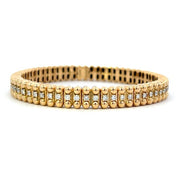18K Yellow Gold Diamond Stretchable Bracelet