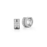 Load image into Gallery viewer, WALTERS FAITH 18K White Gold Double Row Diamond Huggies
