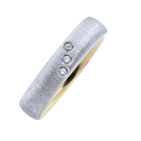 Men's Platinum Diamond Wedding Band