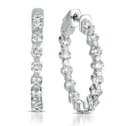Diamond Hoop Inside/Outside Earrings