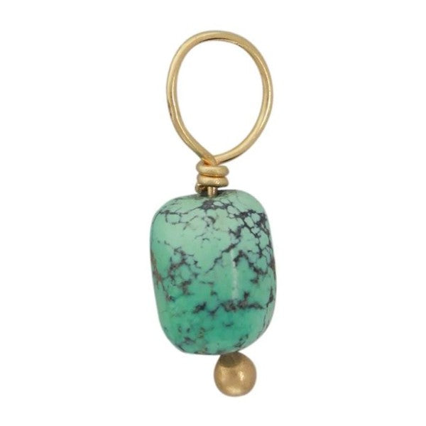 HEATHER B. MOORE Vein Turquoise Unfaceted Cylinder Gemstone