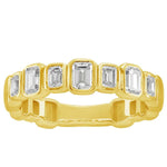 Load image into Gallery viewer, 18K Yellow Gold Diamond Stackable Band