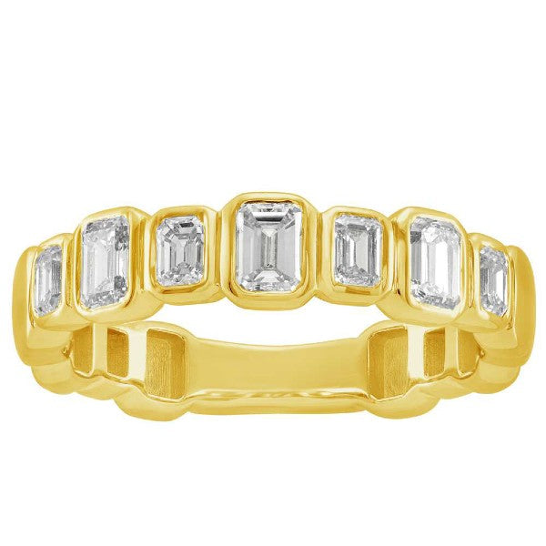 18K Yellow Gold Diamond Stackable Band