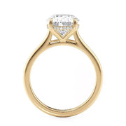 MICHAEL M 18K Yellow Gold Hidden Halo Solitaire Engagement Ring