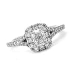 Load image into Gallery viewer, Cushion Cut Halo Engagement Ring - Proposal Ready
