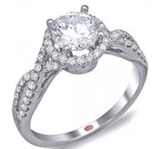 Diamond Halo Enagement Ring