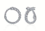 Load image into Gallery viewer, Diamond Bypass Hoop Earrings