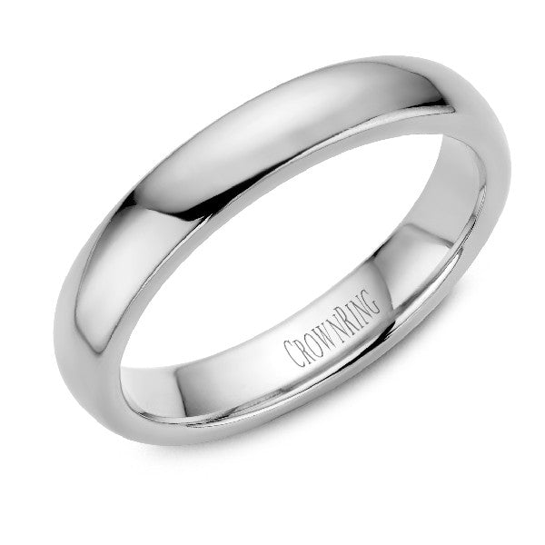 Men's Traditional 4mm Dome Light Wedding Band
