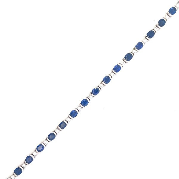 Sapphire and Diamond Tennis Bracelet