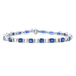 Load image into Gallery viewer, Sapphire and Diamond Tennis Bracelet
