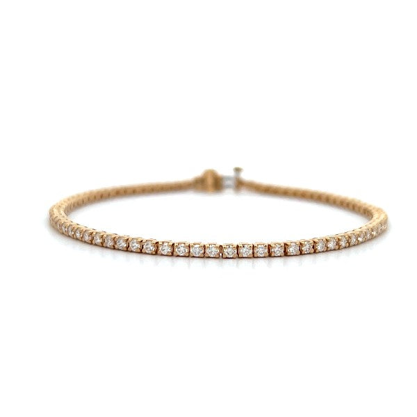 14K Yellow Gold Tennis Bracelet 2.00cttw
