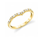 Load image into Gallery viewer, PARADE DESIGNS 14K Yellow Gold Round and Baguette Diamond Contoured Band