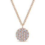 Load image into Gallery viewer, Round Diamond Disc Necklace
